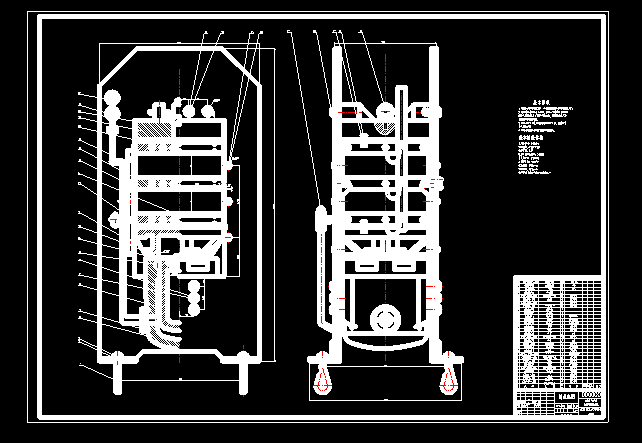 QLB-450X450框式平板硫化机设计[CAD+论文]插图